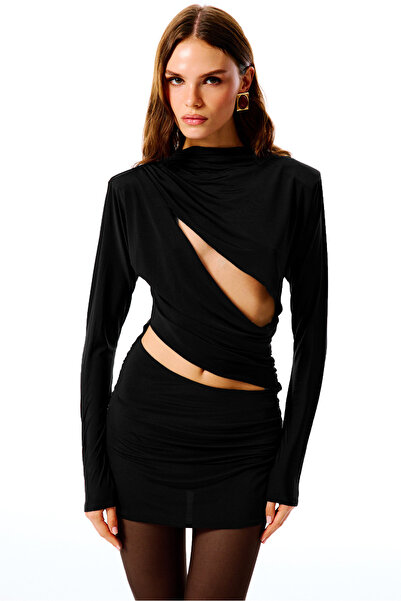 Love On Friday SYRIENNA Cut-Out Mini Elbise (Siyah)