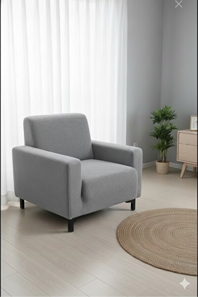 her evemağaza Bella Home Bamboo Stretch Checkered Single Sofa Cover