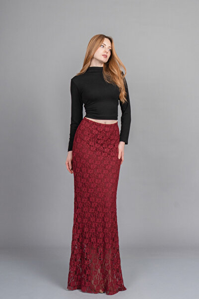 MissVina Lined Flexible Tulle Long Skirt 6833