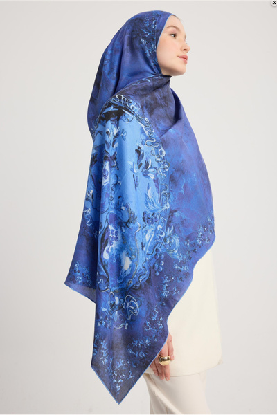 Maisa Göknar Cotton Silk Shawl 70*190 cm - Blue
