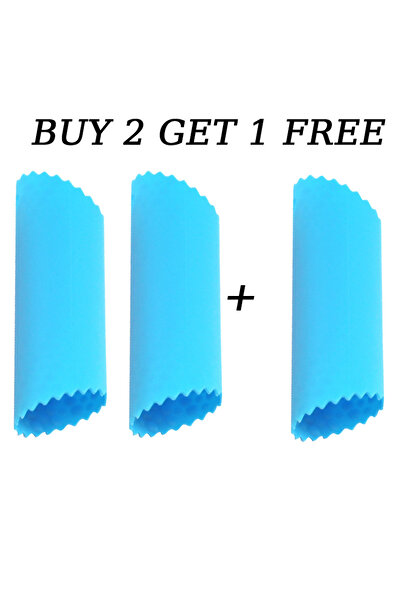 Choice3 أنبوب تقشير الثوم الأزرق - 3 قطع، مصنوع من السيليكون، سهل الاستخدام، ...
