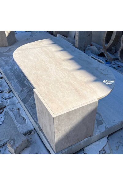 adomarmarblehandmadeandluxury Traverten Orta Sehpa
