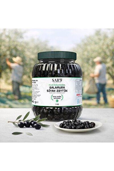 Taş Baskı Gemlik Sofralık Siyah Zeytin Small Boy - 1 KG
