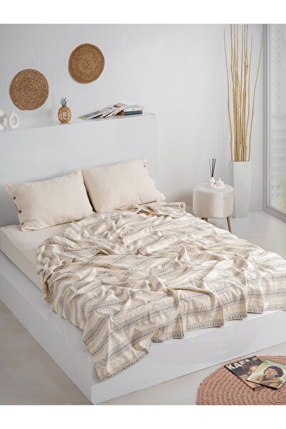Peshtemalsan 220X240 %100 PAMUK FİTİLLİ PİKE GRİ