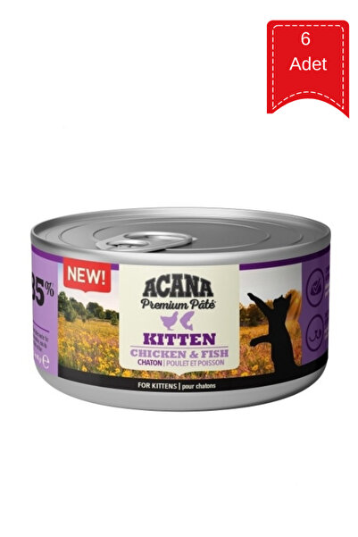 Acana Premium Pate Kitten Tavuk Etli Ve Balıklı Ezme Yavru Kedi Konservesi 85...