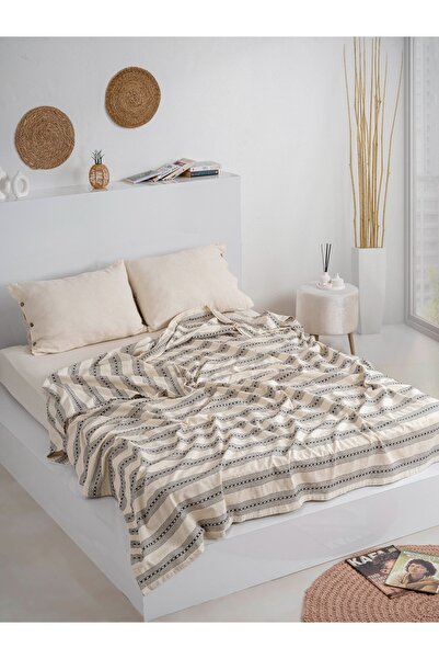 Peshtemalsan 220X240 %100 PAMUK FİTİLLİ PİKE SİYAH