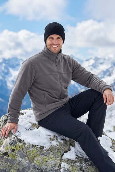 RIMECK Men's grey fleece zip-up jacket