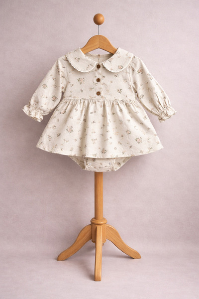 greenmoss Baby Dress with Collar Detail