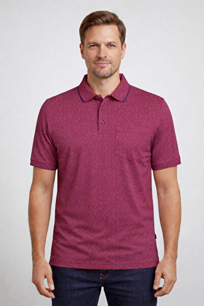 YAKAMEL Ανδρικό μπλουζάκι με λαιμόκοψη πόλο, χτενισμένο βαμβακερό, με ψηφιακή...