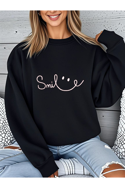 Deocept سويت شيرت نسائي مطبوع برقبة دائرية مريح ومريح