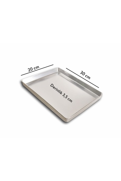 Banaz Metal 5 Adet - Tek Kullanımlık Alüminyum Tepsi - 20x30x3,5 cm 105 gr