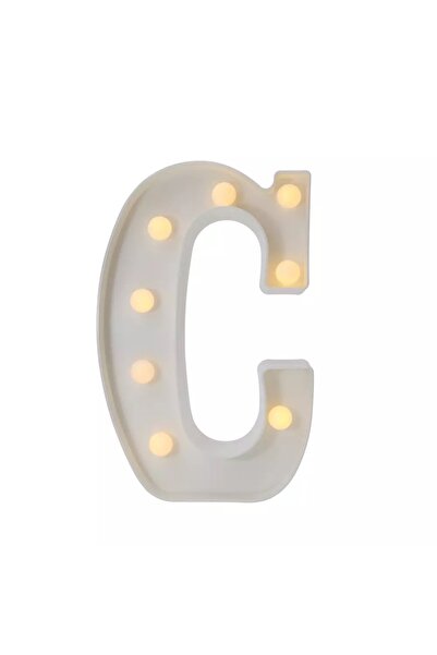 DogusDeco C Harfi Işıklı Led Dekoratif Aydınlatma Büyük Boy