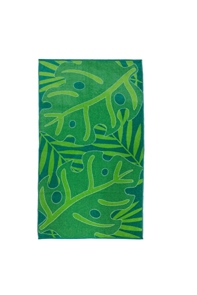 BYFT Mimosa Beach Towel Green Leaf 86 X 162 Cm Cotton Pool Towel
