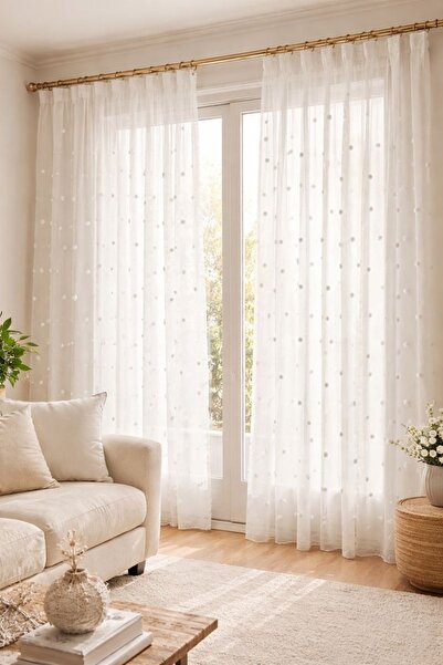 Livoras Home Ponponlu Tül