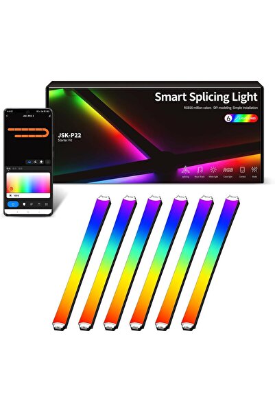 Generic 9-piece smart Wi-Fi wall light set, music-synced, multiple colors, wo...