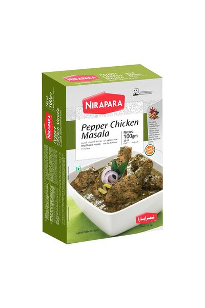NIRAPARA Pepper Chicken Masala 100g, Indian Spice Blend for Chicken