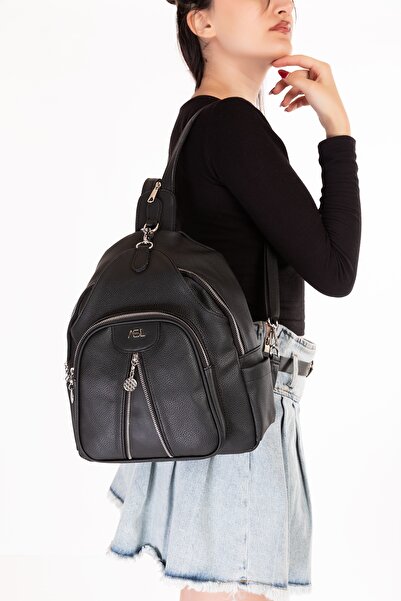 Gondol Women's Stone Detailed Casual Backpack Ald.80728 Black