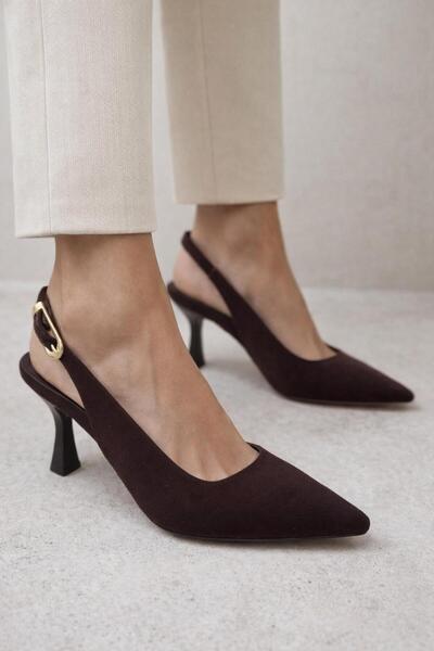 DORA Women's Daily Comfortable Stylish Pointed Stiletto-Brown Suede