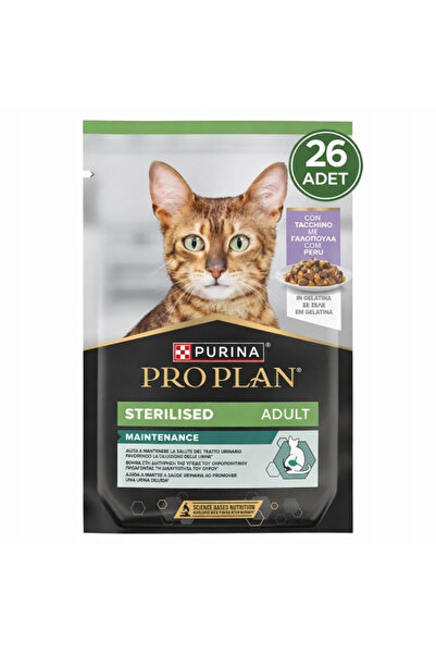 Pro Plan Sterilised Hindili Pouch Kedi Konservesi 26 x 85 Gr