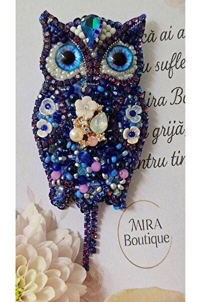 MiraBoutique Broșă Bufniță Mistică