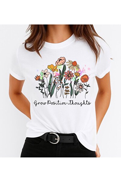 OEM Tricou de damă din bumbac 100% Grow Positive 4