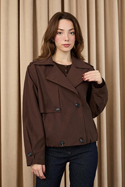 Loreen Trench scurt pentru femei - 20701CKT - MARO