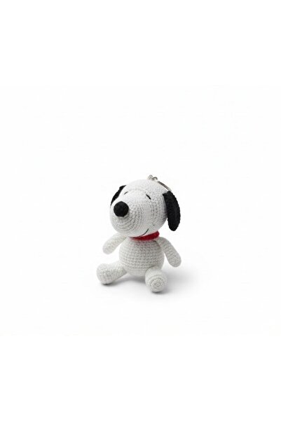 BAYÇAĞRI Hand Knitted Amigurumi Snoopy Keychain - Organic Yarn Bag Accessory