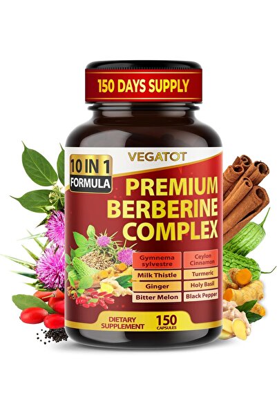VEGATOT GlucoSavior Berberine Supplement with Ceylon Cinnamon, Bitter Melon, ...