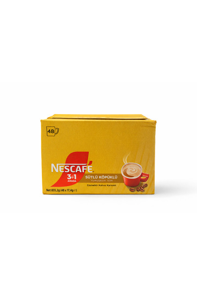 Nescafe 3’ü 1 Arada Sütlü Köpüklü 48 adet