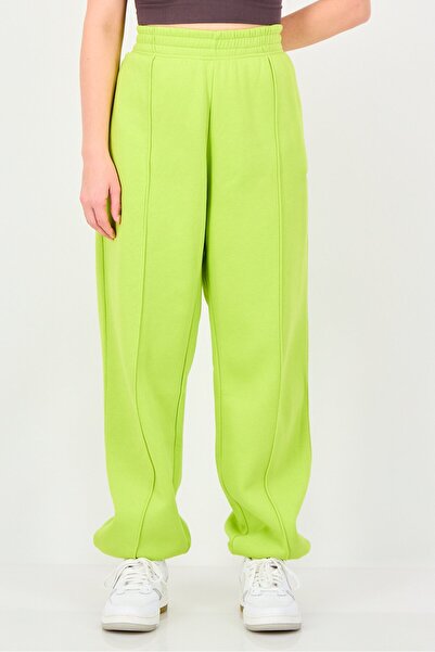 Nike Women Loose Fit Embroidered Logo Outdoor Sweatpants, Lime Green