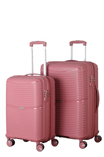 MÇS V379 AURA Y.ÜRETİM PP VALİZ 65 CM + 75 CM SİYAH SET