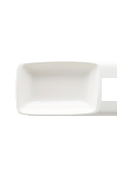Bonnami Bonna Moove Porselen Dik Kayık Tabak 15x9 cm - Minimalist Beyaz Modern Sunum ve Servis Tabağı