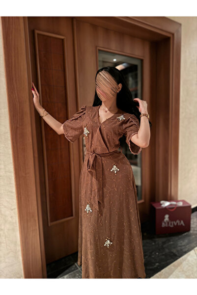 belivia Elegant brown dress