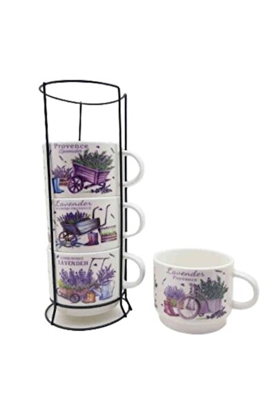 OEM Lavender Garden Cup Set, 5 Pieces, Multicolor, 200ml