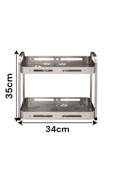 Şahane Pazar 2 Tier Aluminum Shelf Organizer Shn-2105