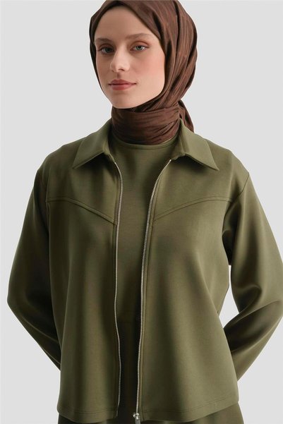 Armine Jacket dress modal set khaki