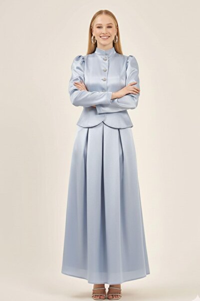 FTZ WOMEN طقم فستان سهرة نسائي أزرق 31126