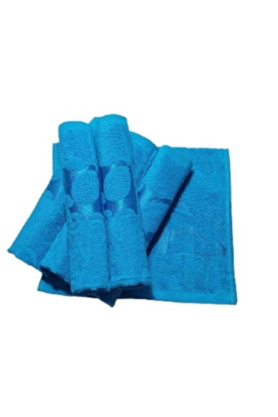 OEM Set of Hand Towels, Cotton, 3D Floral Design, 420g/m², Turquoise, 30x50cm...