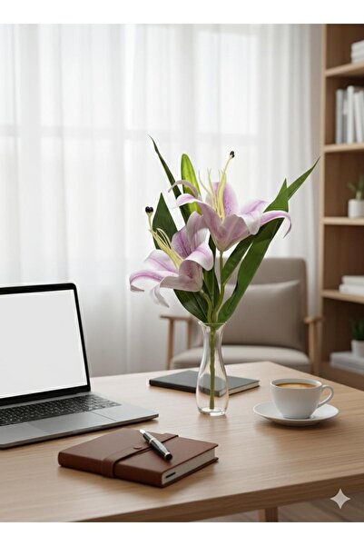 YAPAY ÇİÇEK DERYASI زهرة زامباكيه اصطناعية بلون أرجواني ذات ملمس حقيقي، قطعة ...