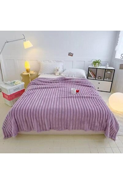 OEM Cocolino Blanket, Embossed Model Stripes, Solid Color, 200x230cm, Lilac