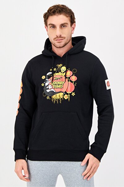 Reebok x Looney Tunes Men Sportswear Fit Graphic Print Hoodie, Black