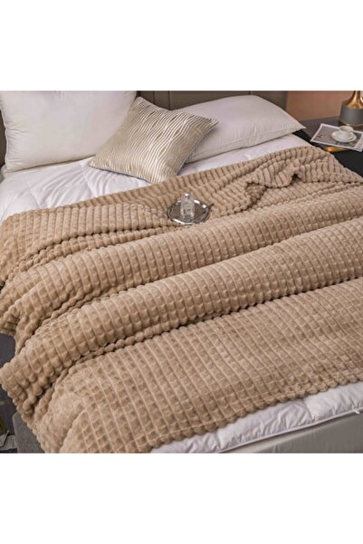 JOJO HOME Cocolino Blanket for Double Bed, Uni, Grof Model, 200x230cm, Beige