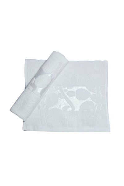 OEM Hand Towel Set, Cotton, 3D Floral Design, 420g/m², White, 30x50cm, 2 Pieces