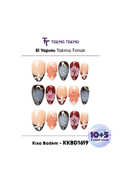 Takma Takma KKBD1619 Kısa Badem 15'li Tekrar Kullanılabilir El Yapımı Protez ...