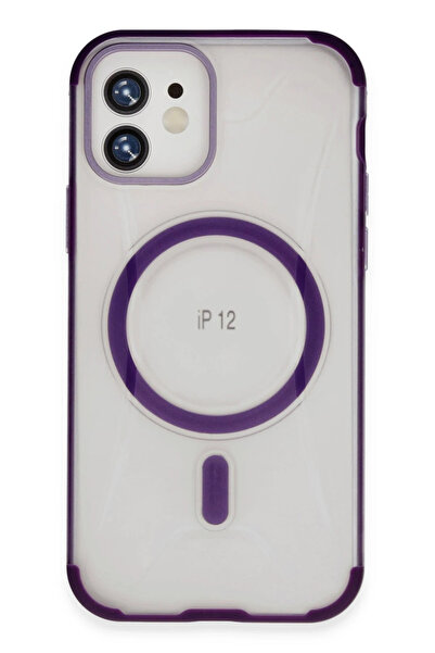 mrkon Joko iPhone 12 Hilton Magsafe Cover - Deep Purple Rsmrk34-Esrdns