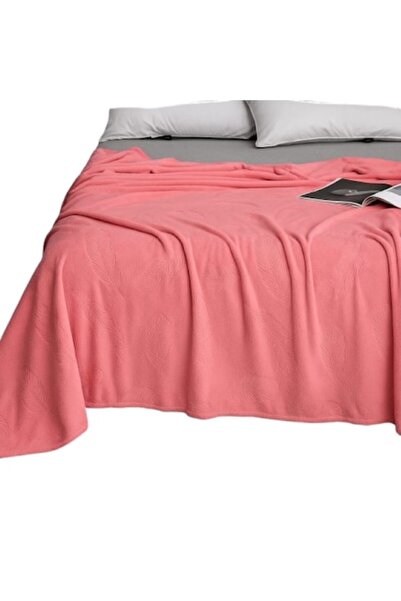 OEM Pătură Cocolino, frunze tropicale în relief, coral, 200x230cm