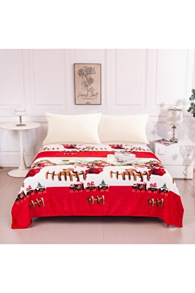 OEM Pătură Pat Dublu, Cocolino, Print Moș Crăciun, 200x230cm, Multicolor