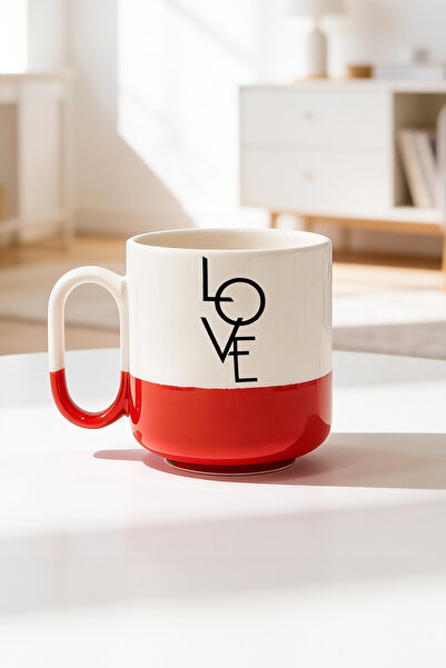 BB TRADE Love Black Text Design Ceramic Printed Pro Mug Cup 330ml