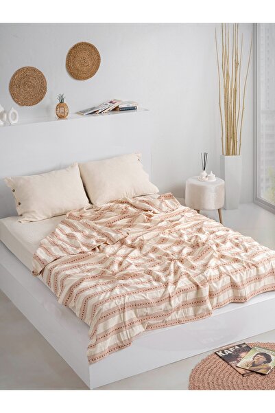 Peshtemalsan 220X240 %100 PAMUK FİTİLLİ PİKE KİREMİT