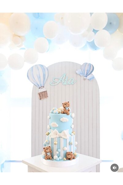 Maket Atelier Şeker Hamurundan Ayıcık Temalı Özel Gün Doğum Günü Pastası